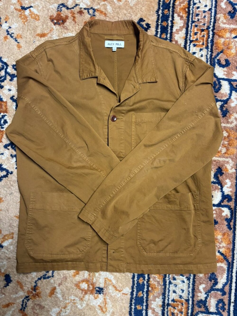 Alex Mill Lightweight Shirt Jacket in Brown